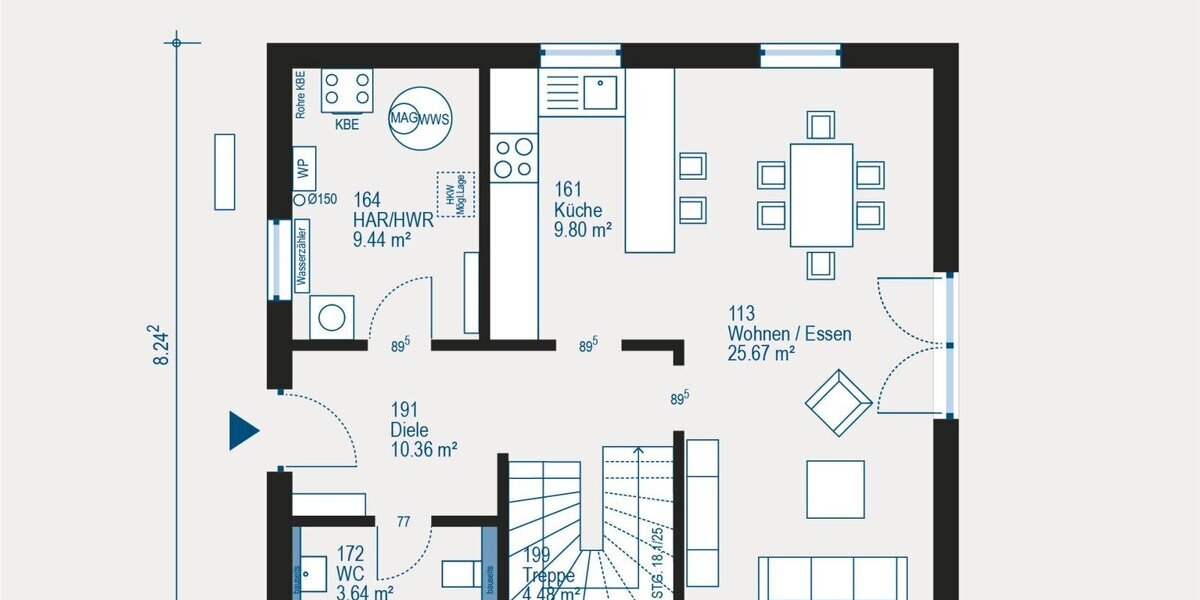 Modernes Einfamilienhaus in Esslingen am Neckar mit Keller und Bauplatz - Individuell geplant und hochwertig ausgestattet - Einfamilienhaus Esslingen am Neckar Hegensberg | Angebot:27346561
