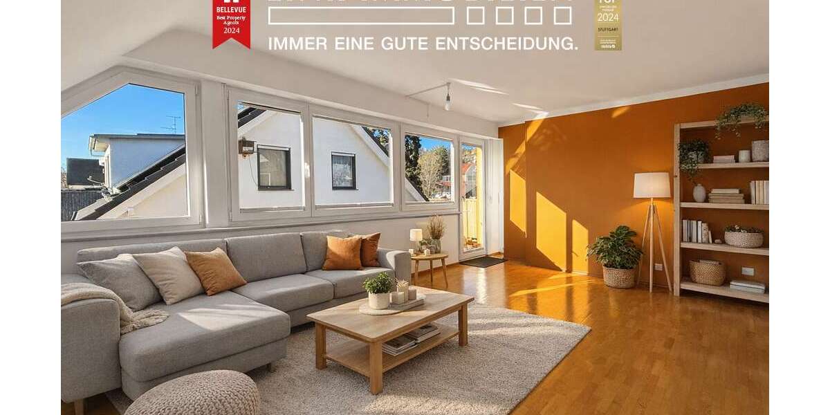 Etagenwohnung Stuttgart Feuerbach - 2 Zimmer, 57 m&sup2;, 239.000&euro; | Angebot:24901249
