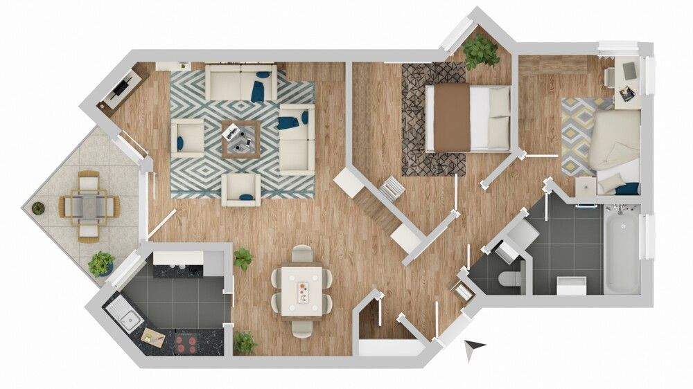 Sie suchen das Besondere? 3-Zimmer-Wohnung mit Balkon und individuellem Grundriss! 3 zimmer