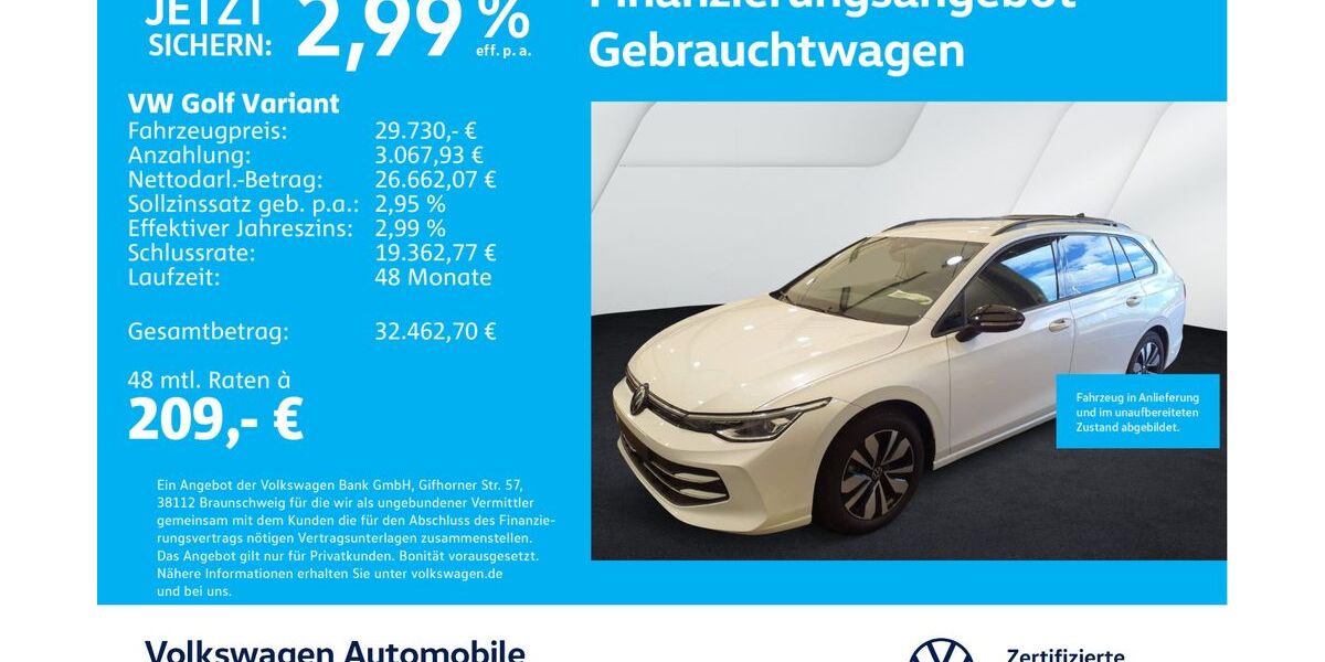 VW Golf 16.820 km 29.330 € Stuttgart-Wangen 70188