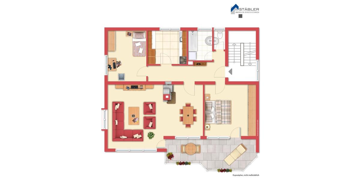 Etagenwohnung Leonberg - 3 Zimmer, 87 m&sup2;, 910&euro; | Angebot:26249345