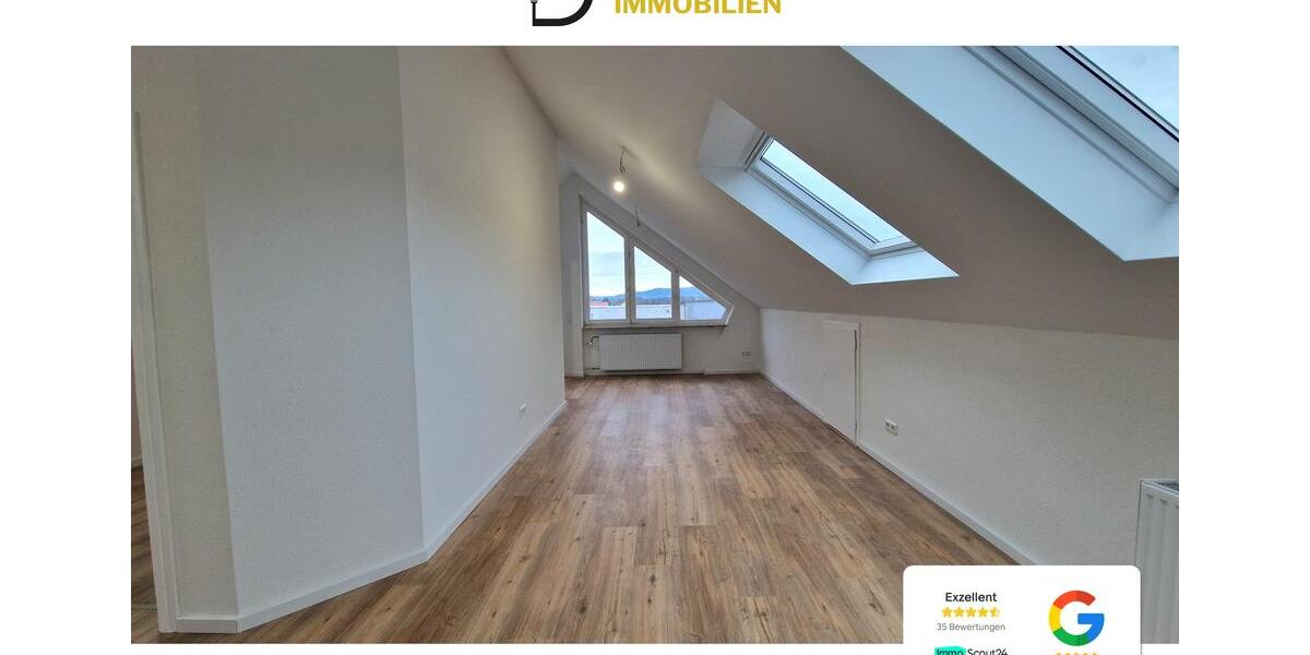 Erstbezug nach Sanierung: 2-Zimmer-DG-Wohnung in zentraler Lage 2 zimmer