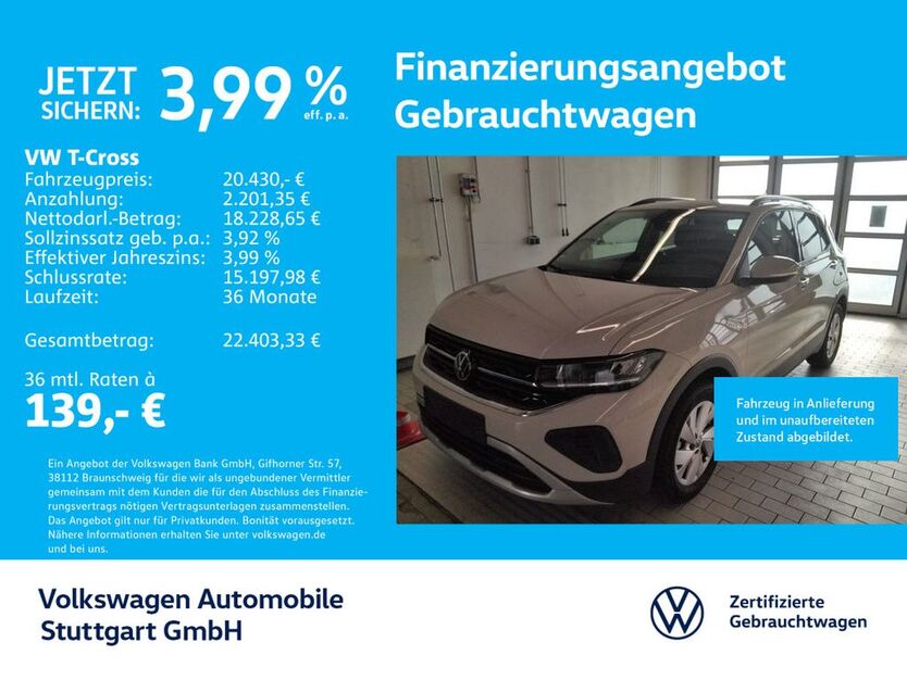 VW T-Cross 6.639 km 20.430 € Stuttgart-Feuerbach 70469