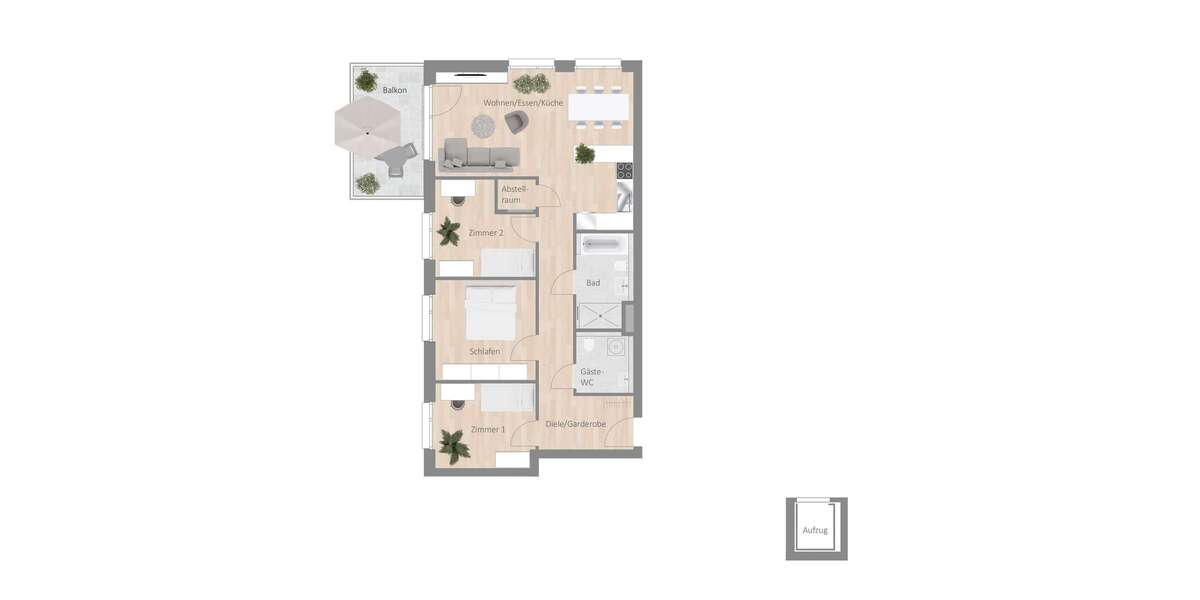 Etagenwohnung Besigheim - 4.5 Zimmer, 96 m&sup2;, 1.480&euro; | Angebot:26220988