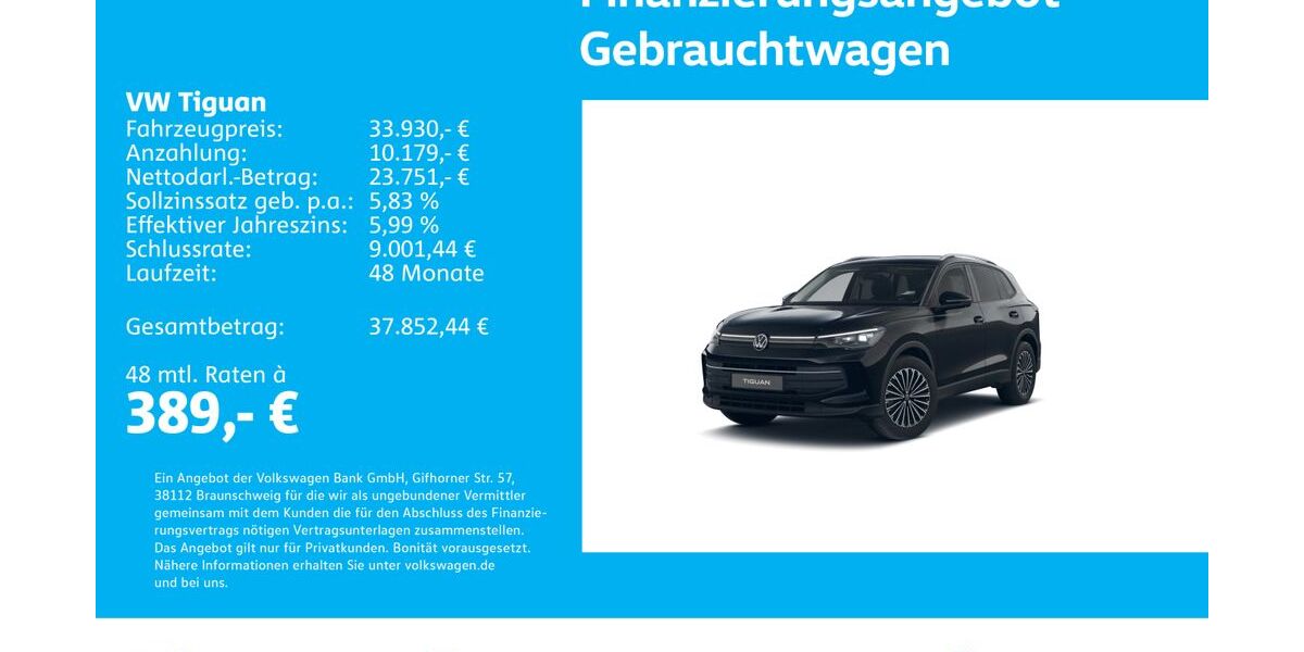 VW Tiguan 24.252 km 33.930 &euro; Stuttgart-Feuerbach 70469