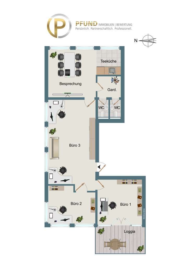 Büro in Waiblingen 1.243,25 € 118 m² zimmer