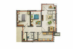 Etagenwohnung Stuttgart Möhringen - 3 Zimmer, 74 m&sup2;, 299.000&euro; | Angebot:25704310