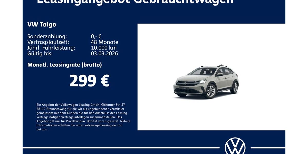 VW Taigo 9.990 km 23.990 &euro; Stuttgart 70563