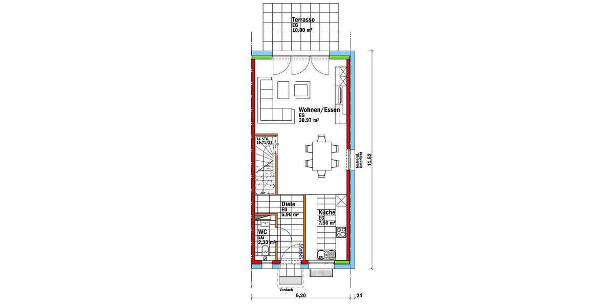 Reihenendhaus Stuttgart Plieningen - 5 Zimmer, 124 m&sup2;, 792.040&euro; | Angebot:25704335