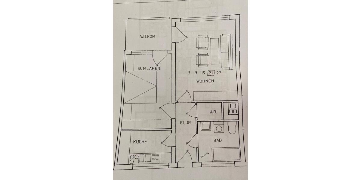 Etagenwohnung Tübingen Lustnau - 2 Zimmer, 53 m&sup2;, 262.000&euro; | Angebot:26325683