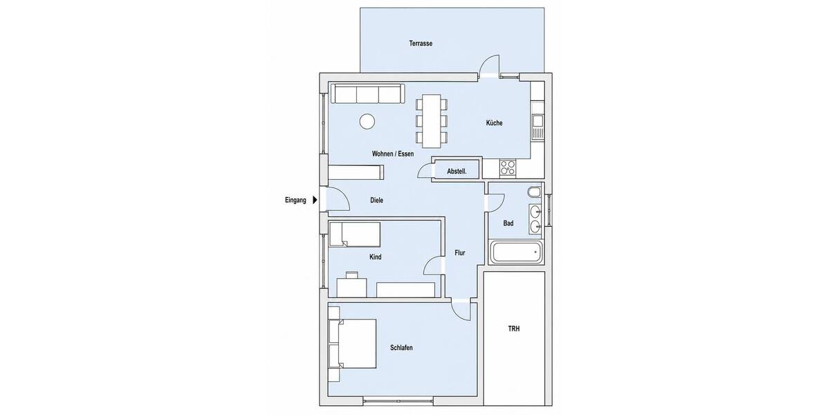 Terrassenwohnung Sindelfingen Maichingen - 3 Zimmer, 73 m&sup2;, 1.300&euro; | Angebot:26765137