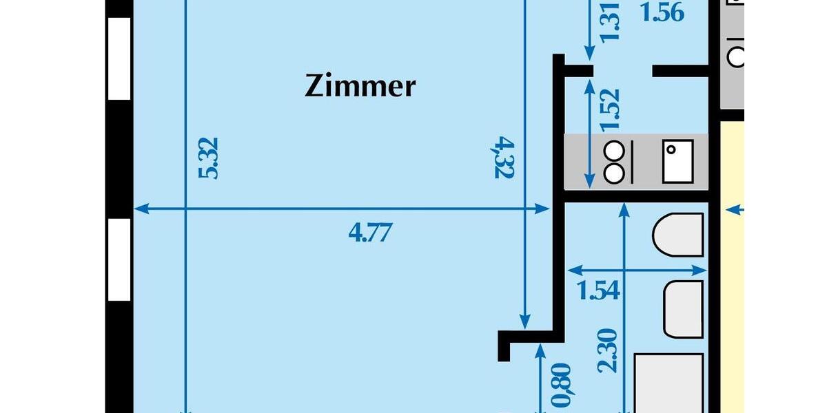Etagenwohnung Stuttgart Stuttgart-West - 1 Zimmer, 35 m&sup2;, 775&euro; | Angebot:26373783