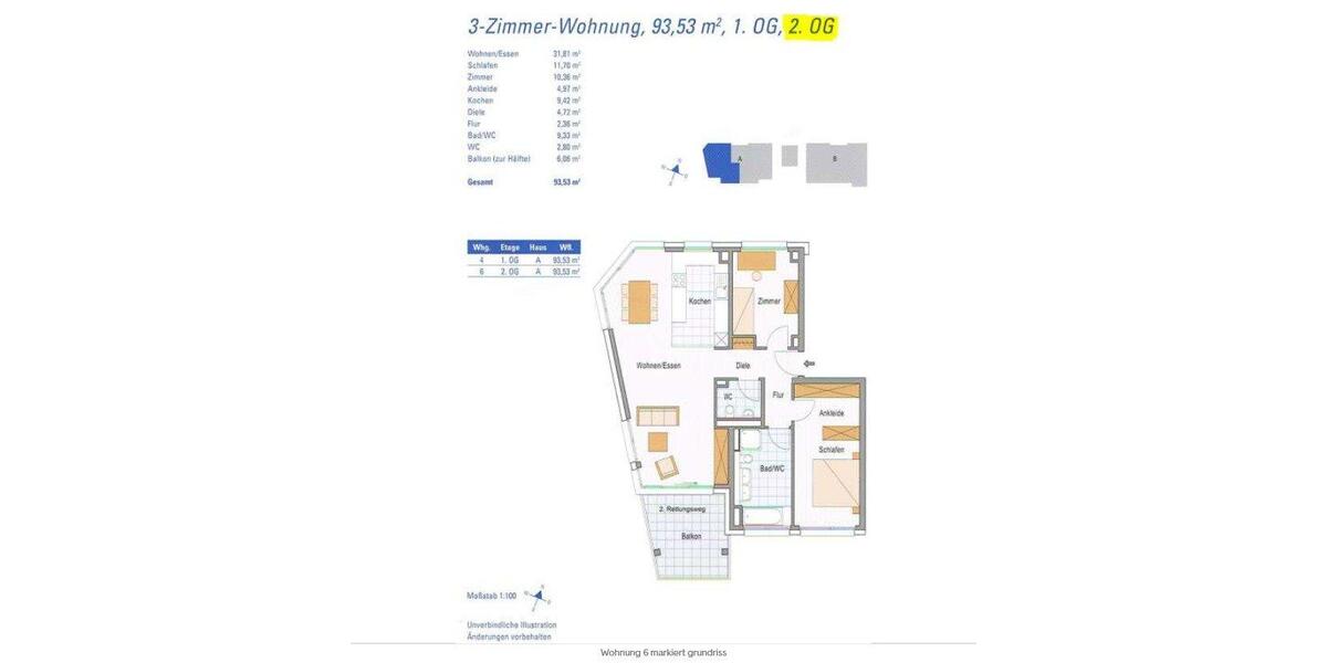 Etagenwohnung Stuttgart Bad Cannstatt - 3 Zimmer, 94 m&sup2;, 629.000&euro; | Angebot:27259749