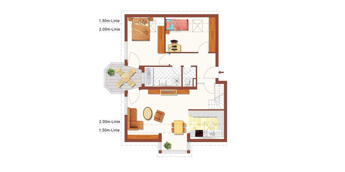 Einziehen & wohlfühlen: 3-bis 4- Zi.-Galerie-Wohnung mit Balkon und moderner Küche - Etagenwohnung Stuttgart Plieningen | Angebot:25822136