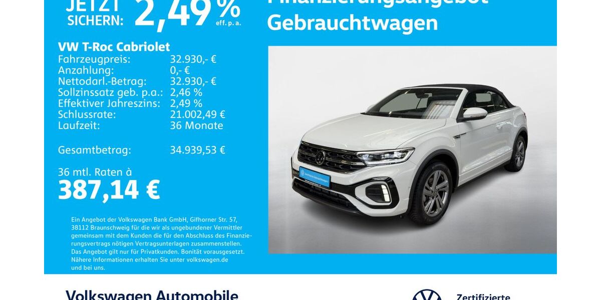 VW T-Roc 6.836 km 31.930 &euro; Stuttgart-Feuerbach 70469