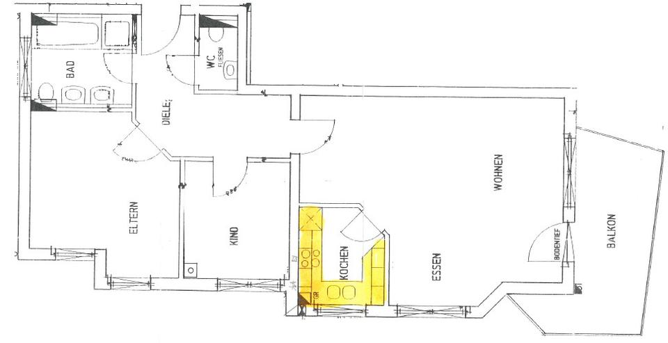 Lichtdurchflutete 3-Zimmerwohnung mit EBK und Süd-West Balkon in Freiberg am Neckar 3 zimmer