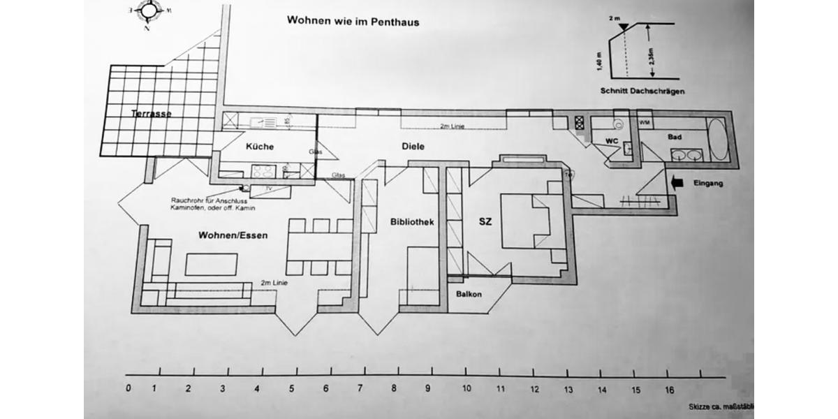 Dachgeschoßwohnung Kirchheim unter Teck - 3 Zimmer, 100 m&sup2;, 1.360&euro; | Angebot:24811598