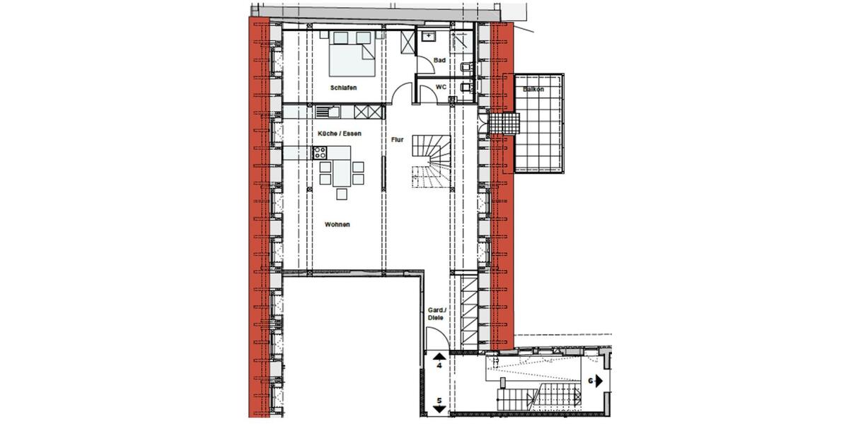 Maisonettenwohnung Stuttgart Feuerbach - 4 Zimmer, 140 m&sup2;, 1.899&euro; | Angebot:26104288