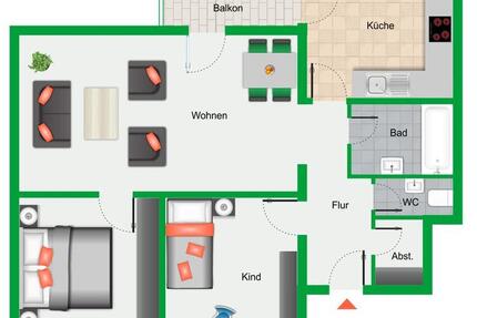 Provisionsfrei: Top Kapitalanlage mit Balkon & Aussenstellplatz