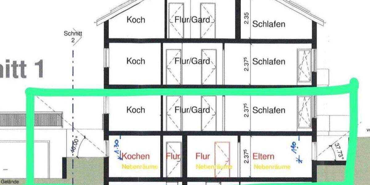 Etagenwohnung Stuttgart Hofen - 3 Zimmer, 82 m&sup2;, 285.000&euro; | Angebot:25724240