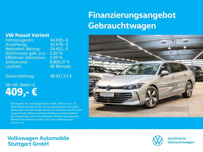 VW Passat Variant 16.674 km 34.930 € Stuttgart-Feuerbach 70469