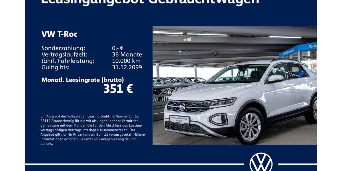 VW T-Roc 41.163 km 22.830 &euro; Stuttgart-Wangen 70188