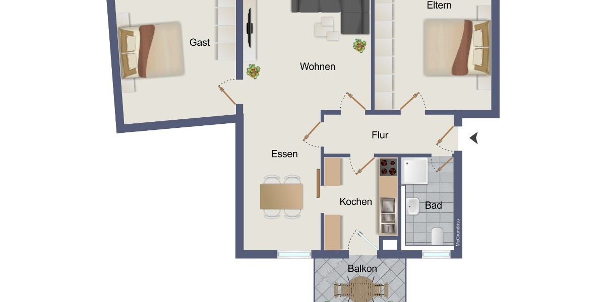 Raum zum Leben: Große 3,5-Zimmer-Wohnung im beliebten Bethlehem-Carré - 3.5 Esslingen am Neckar / Mettingen Mettingen | Angebot:24979600