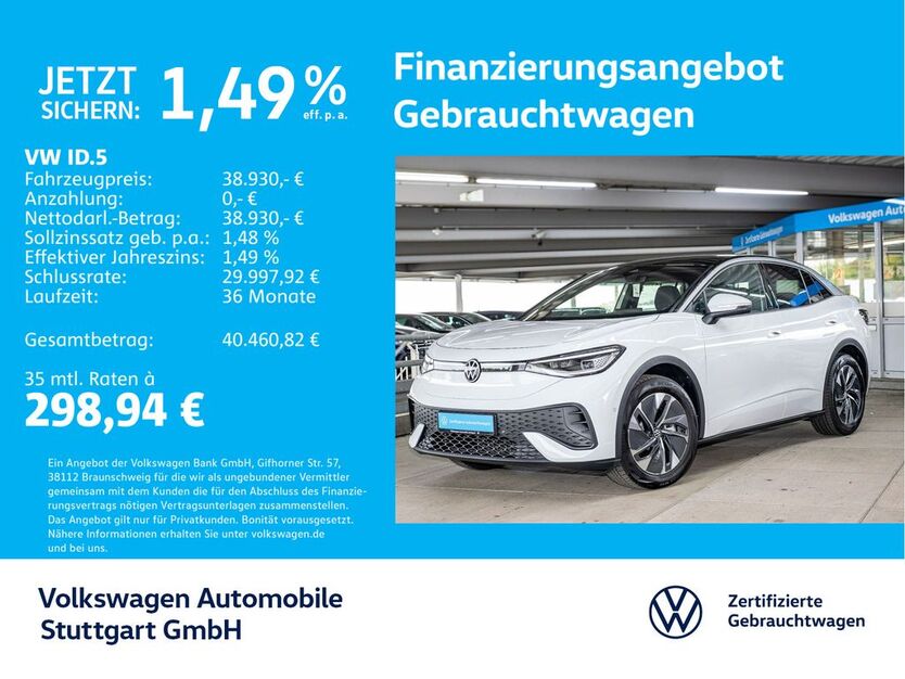 VW ID.5 14.036 km 38.930 € Stuttgart-Wangen 70188