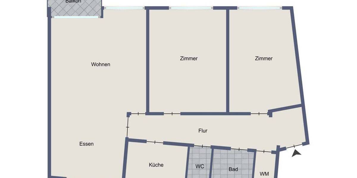 Etagenwohnung Stuttgart Weilimdorf - 3 Zimmer, 82 m&sup2;, 295.000&euro; | Angebot:26804869
