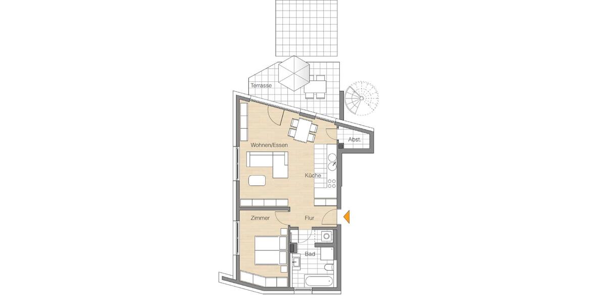 Erdgeschoßwohnung Stuttgart Stuttgart-West - 2 Zimmer, 70 m&sup2;, 495.000&euro; | Angebot:26837407