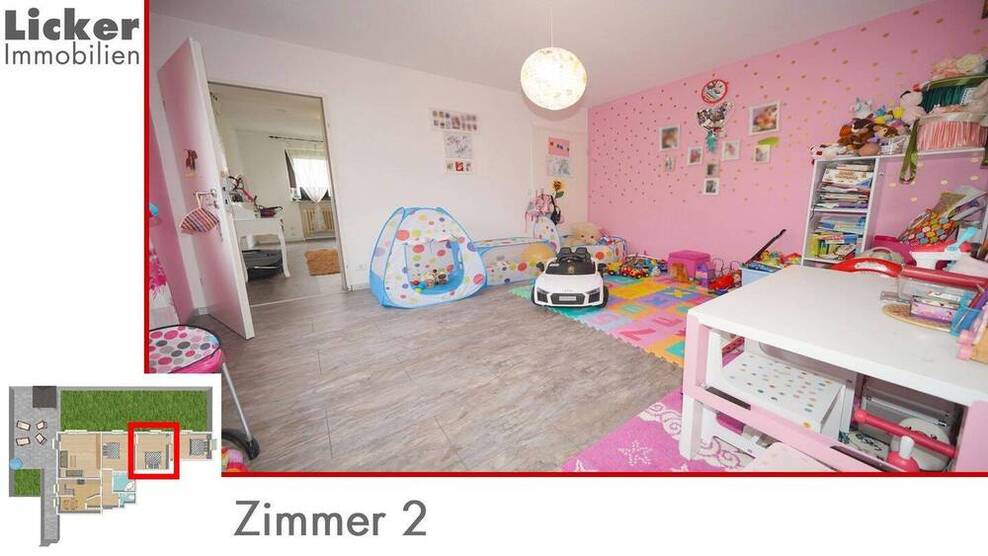 * Gartengeschoss-Whg. mit 130m² Terrassen- und Gartenfläche.