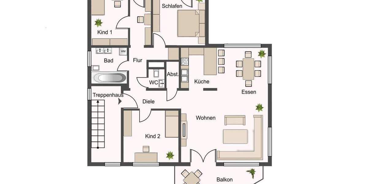 Außergewöhnliches Wohnambiente! Terrassenwohnung in Dreifamilienhaus mit Doppelgarage! 4 zimmer