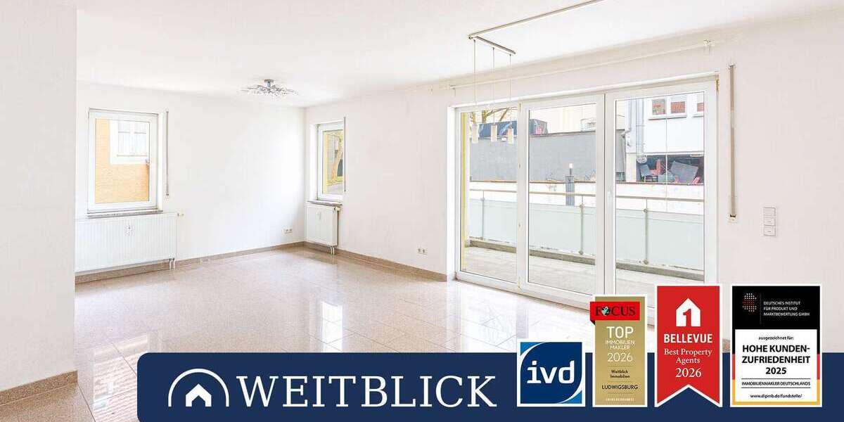 Etagenwohnung Ludwigsburg Eglosheim - 4 Zimmer, 99 m&sup2;, 389.000&euro; | Angebot:26015317