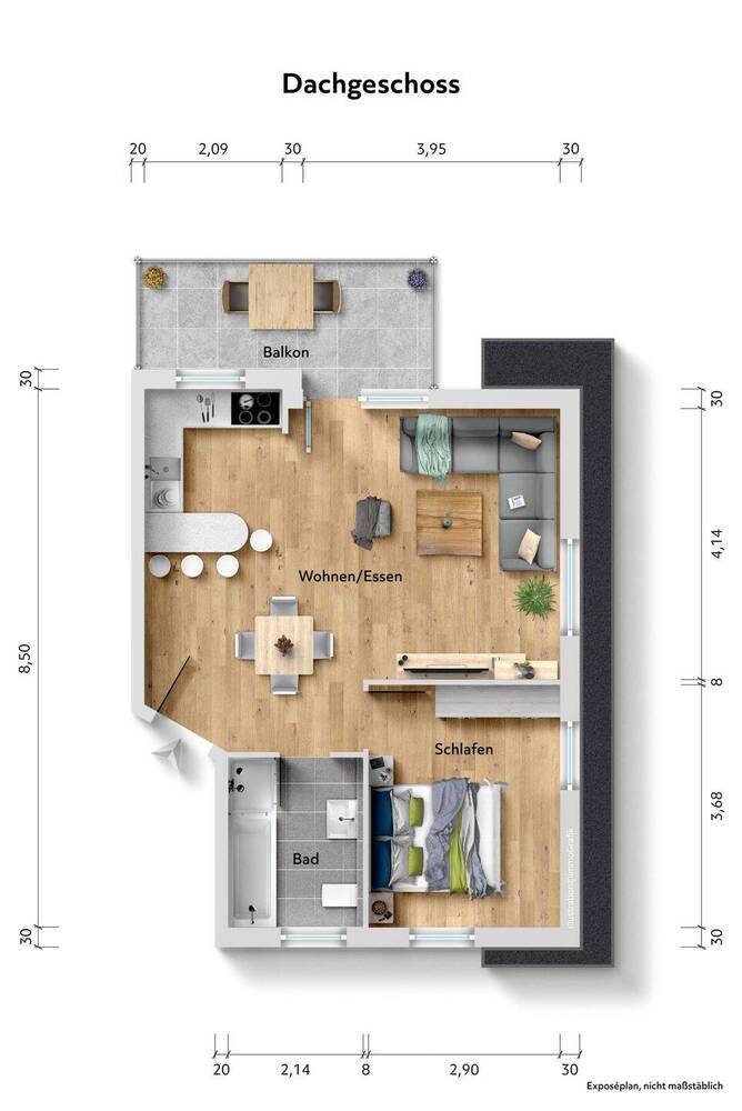 Neuwertige, zentral gelegene Wohnung in Herrenberg. Schnell in der Altstadt und zur S-Bahn.
