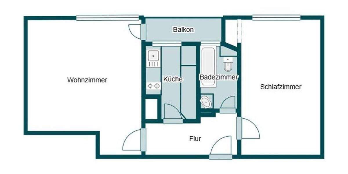 Gepflegte 2-Zimmer-Wohnung mit Südbalkon und Blick ins Grüne in Neckarweihingen 2 zimmer