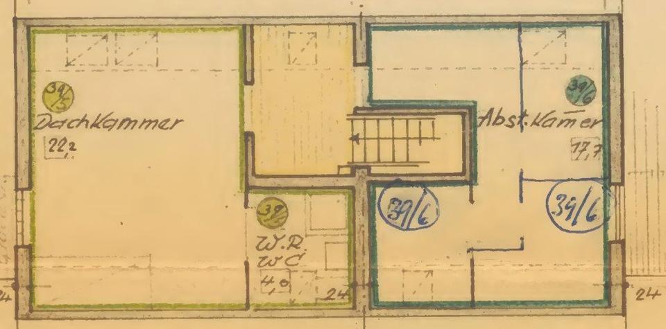 Dachgeschoßwohnung Stuttgart Hedelfingen - 2 Zimmer, 54 m&sup2;, 229.000&euro; | Angebot:26406489