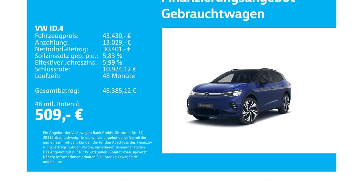 VW ID.4 14.090 km 42.930 &euro; Stuttgart-Feuerbach 70469