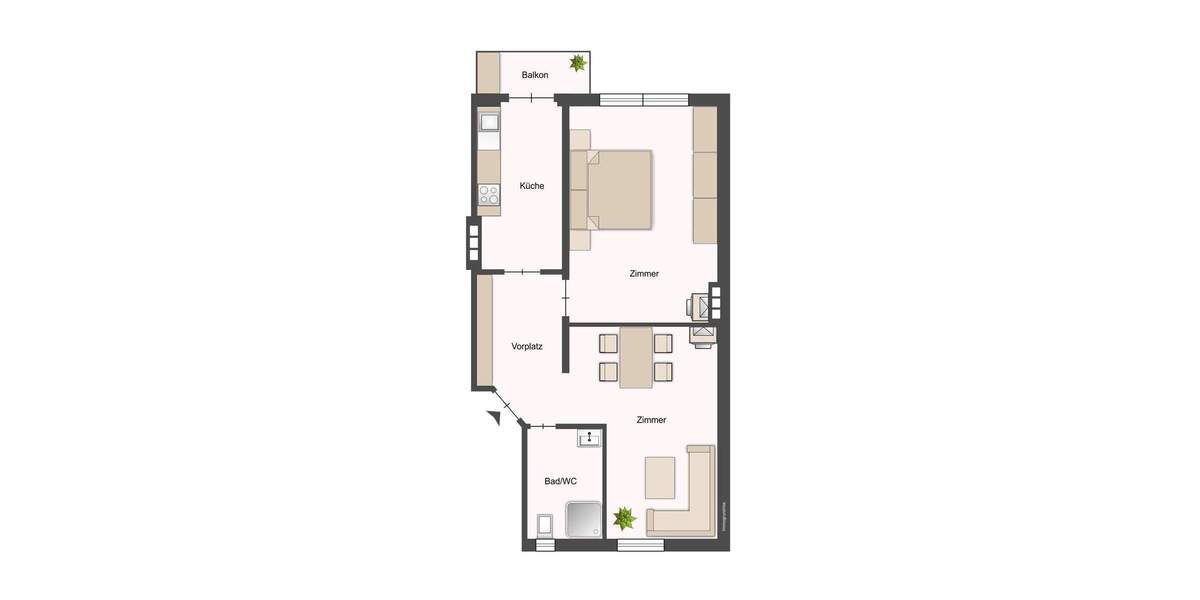Etagenwohnung Stuttgart Mitte - 2 Zimmer, 53 m&sup2;, 279.000&euro; | Angebot:25608439