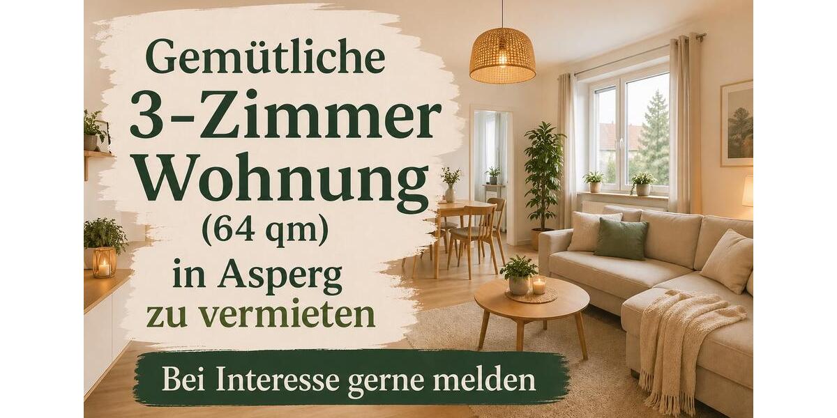 Etagenwohnung Asperg - 3 Zimmer, 64 m&sup2;, 950&euro; | Angebot:26357731