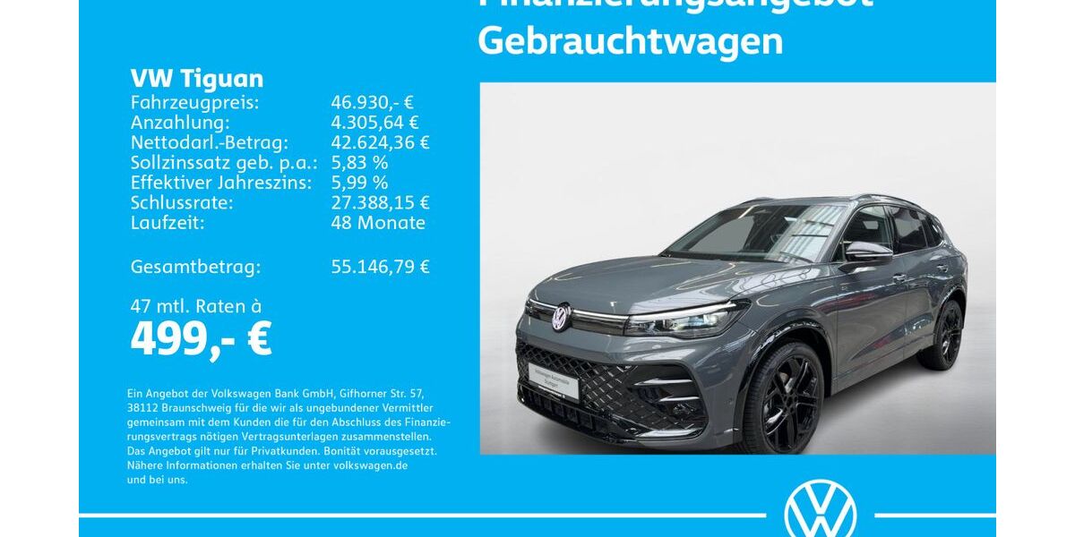 VW Tiguan 1.505 km 45.430 &euro; Stuttgart-Feuerbach 70469