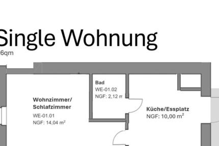 Wohnung Esslingen am Neckar Oberesslingen - 1 Zimmer, 26 m&sup2;, 690&euro; | Angebot:26326735