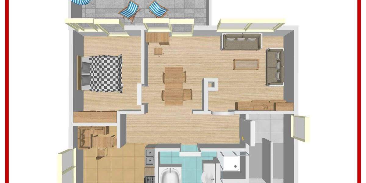 * Hochwertige 2,5-Zimmer-Wohnung mit eigenem Gartenbereich in Top-Lage. 2 zimmer