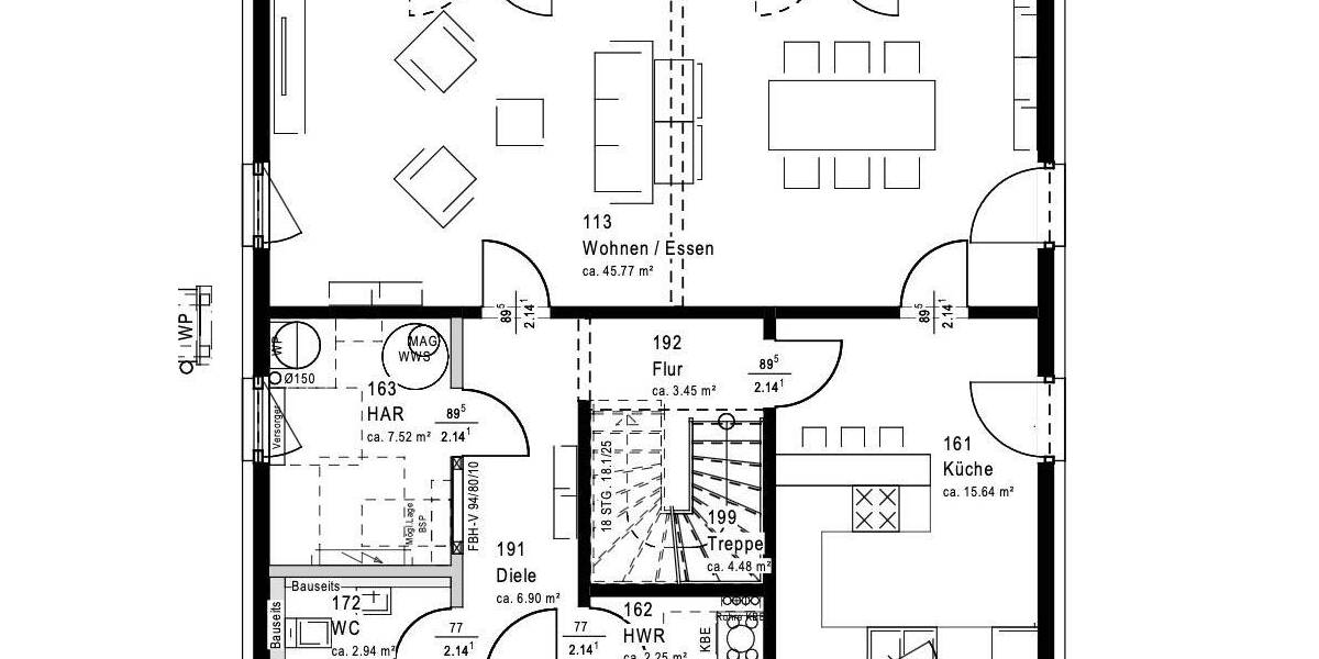 Einfamilienhaus Marbach am Neckar Rielingshausen - 5 Zimmer, 151 m&sup2;, 309.000&euro; | Angebot:26641626