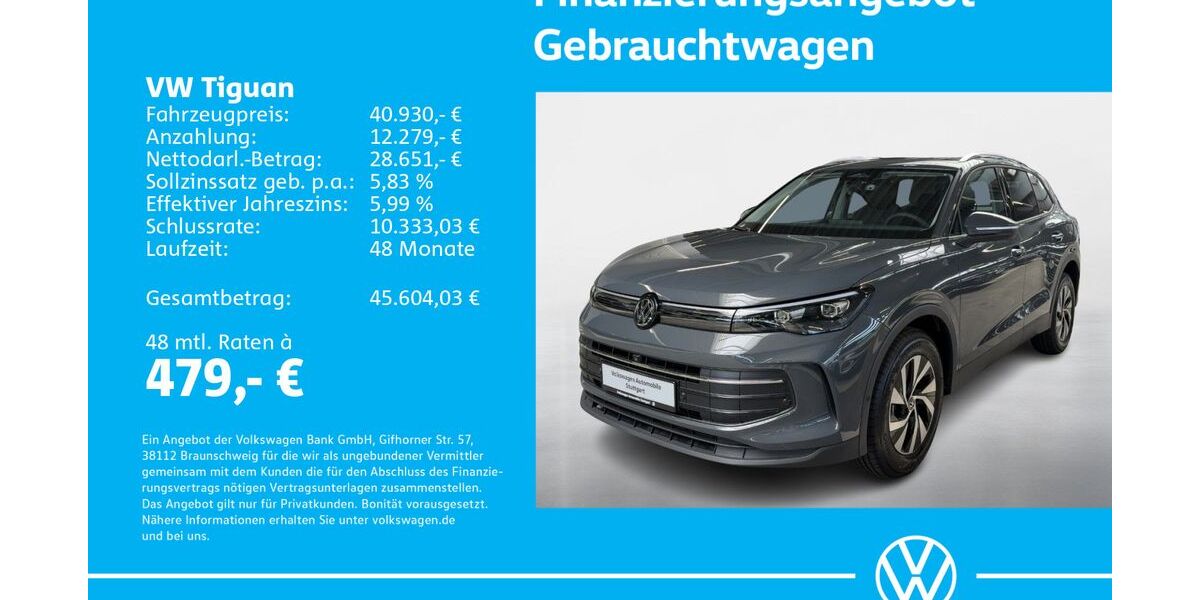 VW Tiguan 1.505 km 39.230 &euro; Stuttgart-Feuerbach 70469