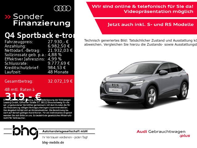 Audi Q4 e-tron 34.951 km 26.960 € Reutlingen 72760