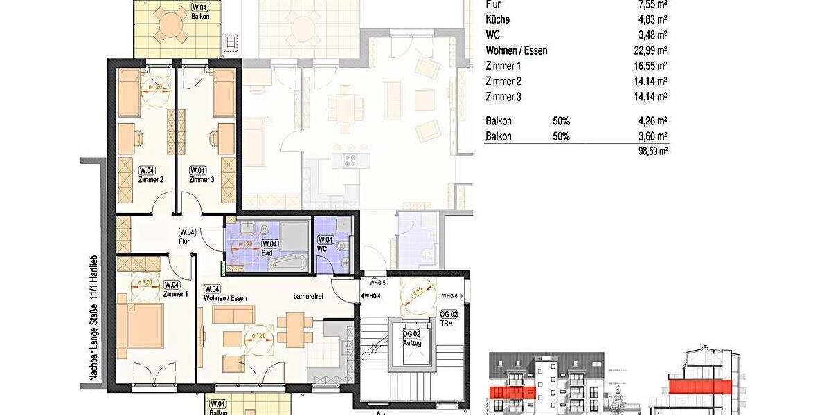 Etagenwohnung Nürtingen / Neckarhausen Neckarhausen - 3 Zimmer, 82 m&sup2;, 536.000&euro; | Angebot:24907224