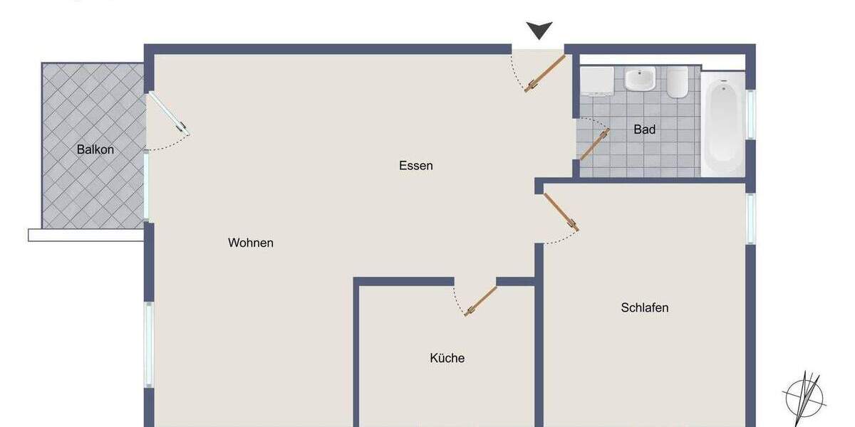 Etagenwohnung Stuttgart Hedelfingen - 2 Zimmer, 62 m&sup2;, 233.000&euro; | Angebot:24789546
