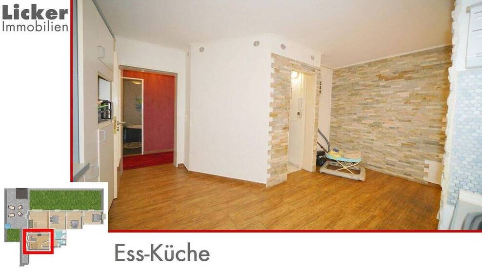 * Gartengeschoss-Whg. mit 130m² Terrassen- und Gartenfläche.