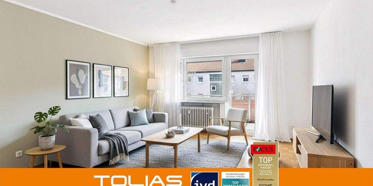 Etagenwohnung Stuttgart Feuerbach - 2 Zimmer, 50 m&sup2;, 191.000&euro; | Angebot:25371752