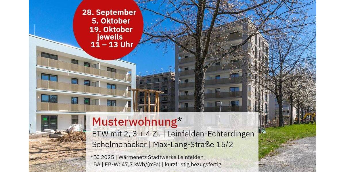 3-Zimmer-Wohnung in Leinfelden-Echterdingen »Schelmenäcker Haus 3« 3 zimmer
